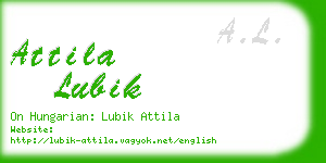 attila lubik business card